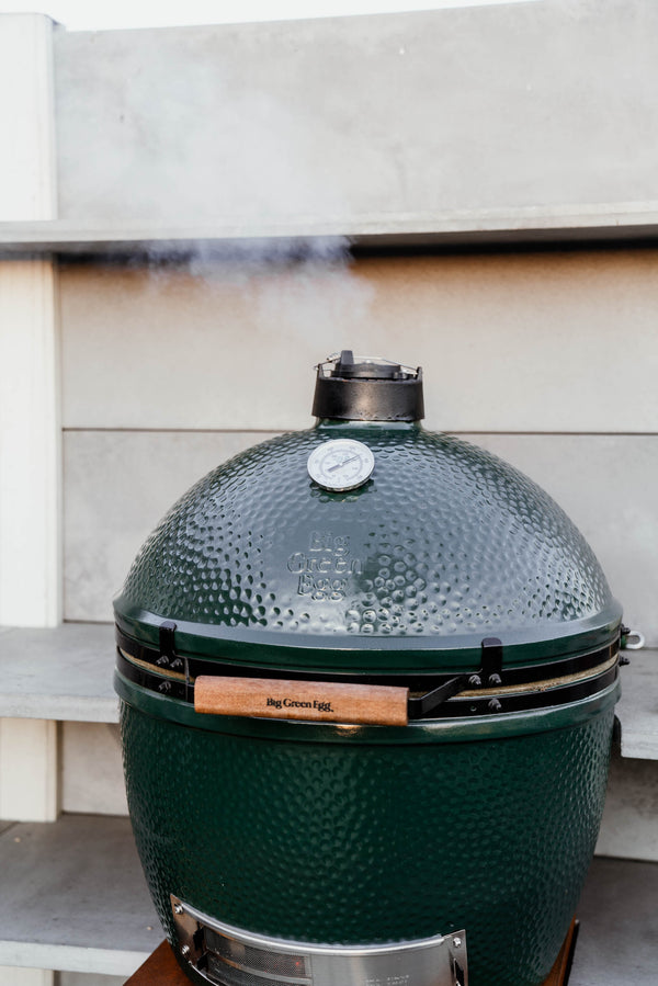 The Big Green Egg, a ceramic kamado-style charcoal grill installed by WWOO portrait