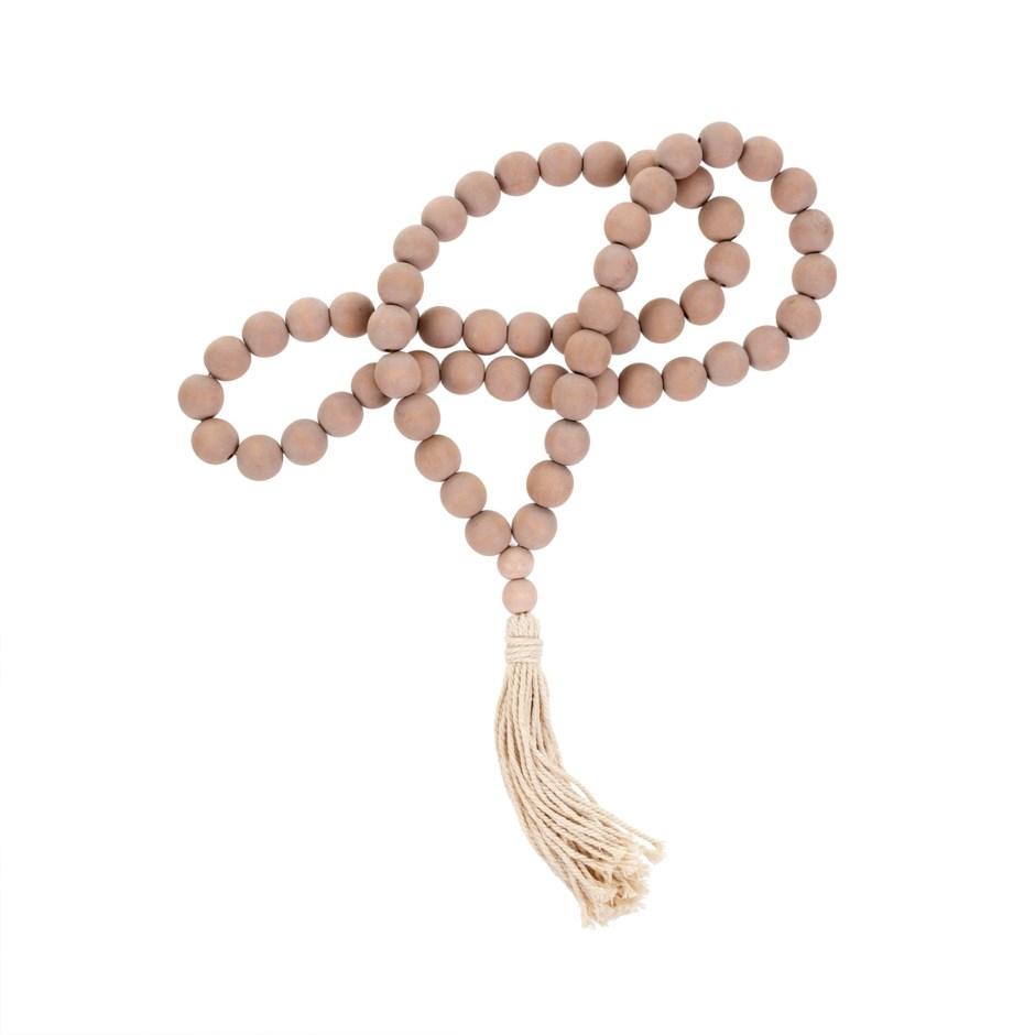 Oversized Wood Prayer Beads with Heart, 76 - Hudson Grace