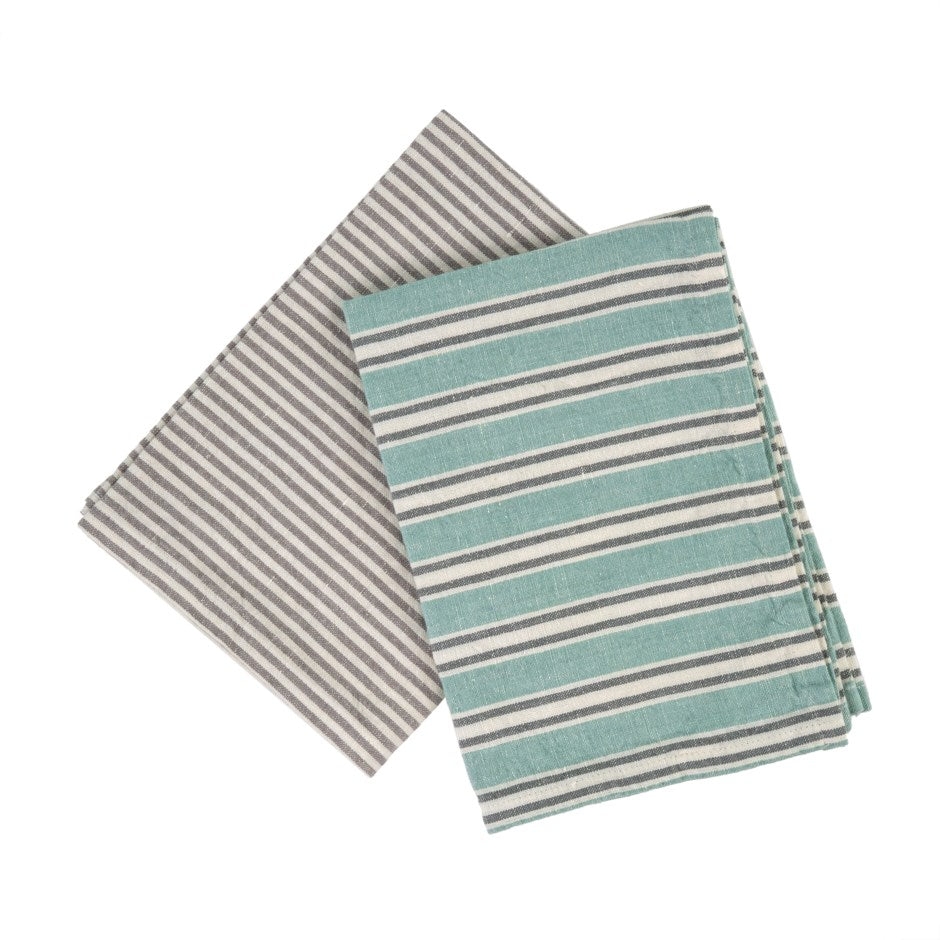 Set of Four Durable Linen tea towels, French kitchen towels - Linenbee