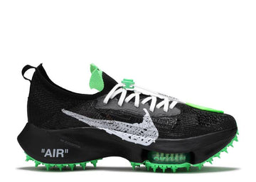 Nike Air Zoom Tempo NEXT% Flyknit Off-White Black Scream Green (WORN)