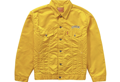 Supreme Levi's Nylon Trucker Jacket Yellow – RIF LA