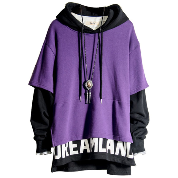 black and purple hoodie mens