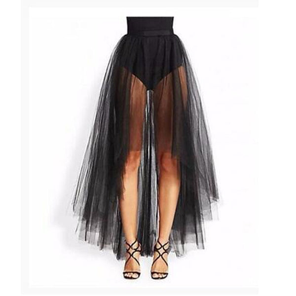 black high low tulle skirt