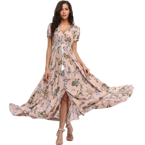 ladies floral maxi dress