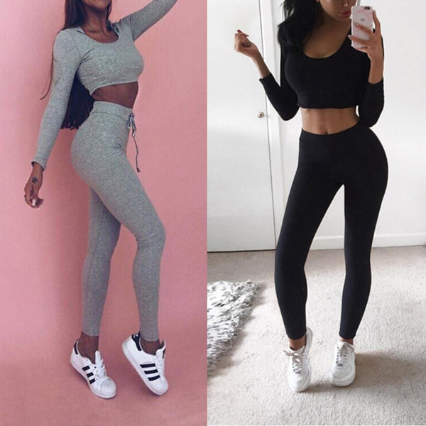 sweatpants and crop top outfit