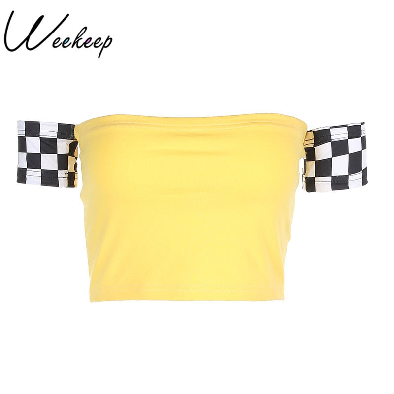 yellow checkerboard shirt