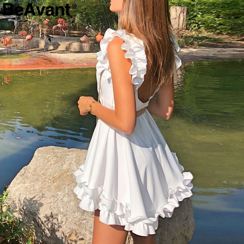 casual womens white dress