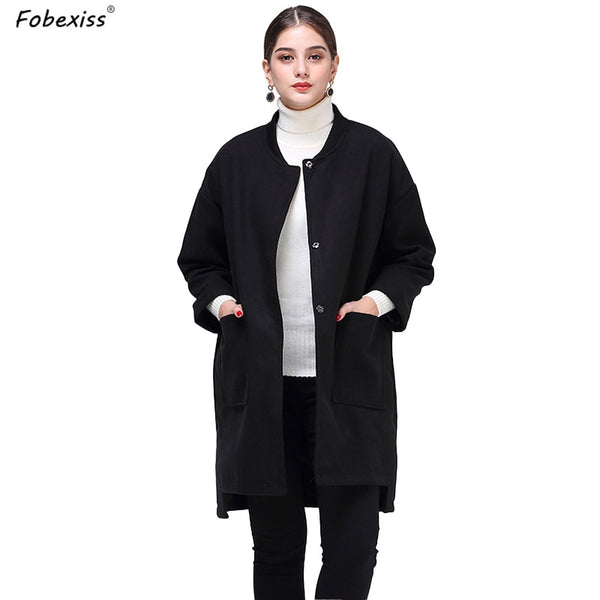 plus size long wool coat with hood