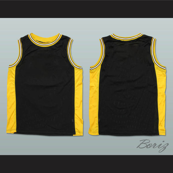 Plain Basketball Jersey Black-Yellow 