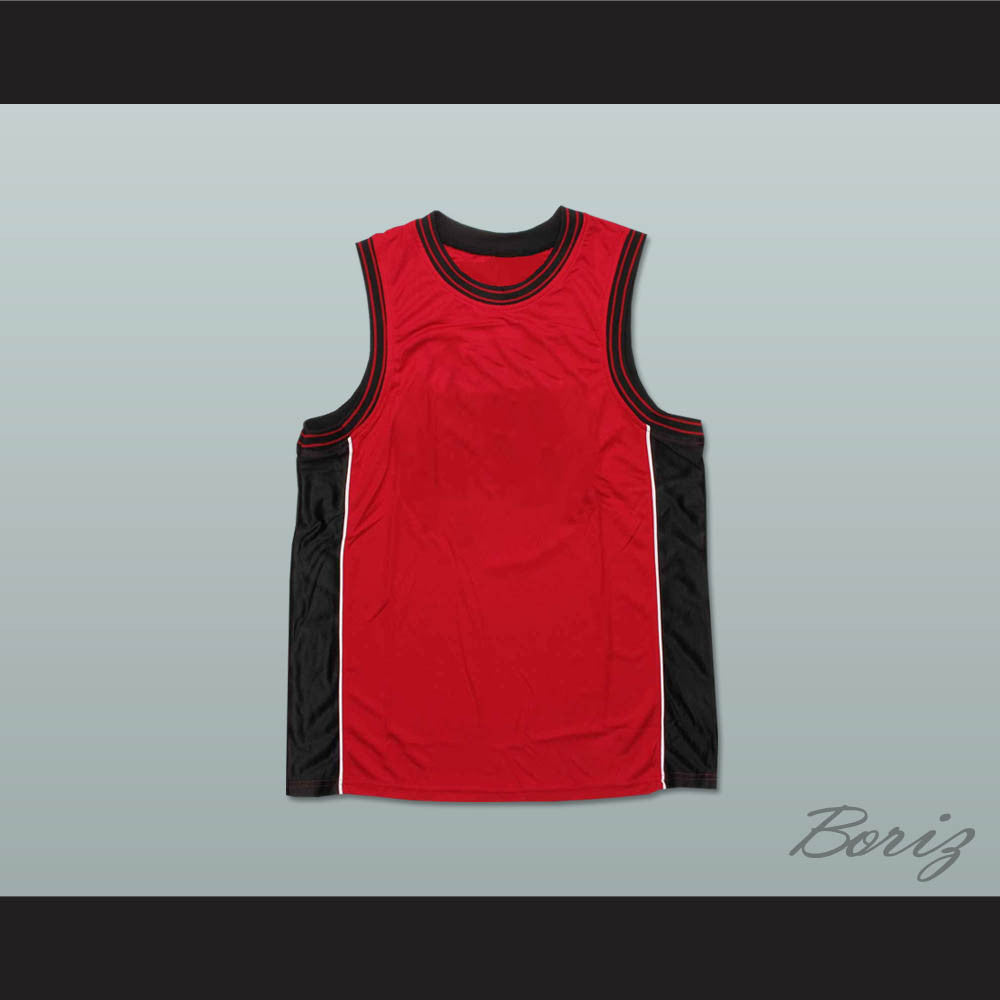 red white basketball jersey