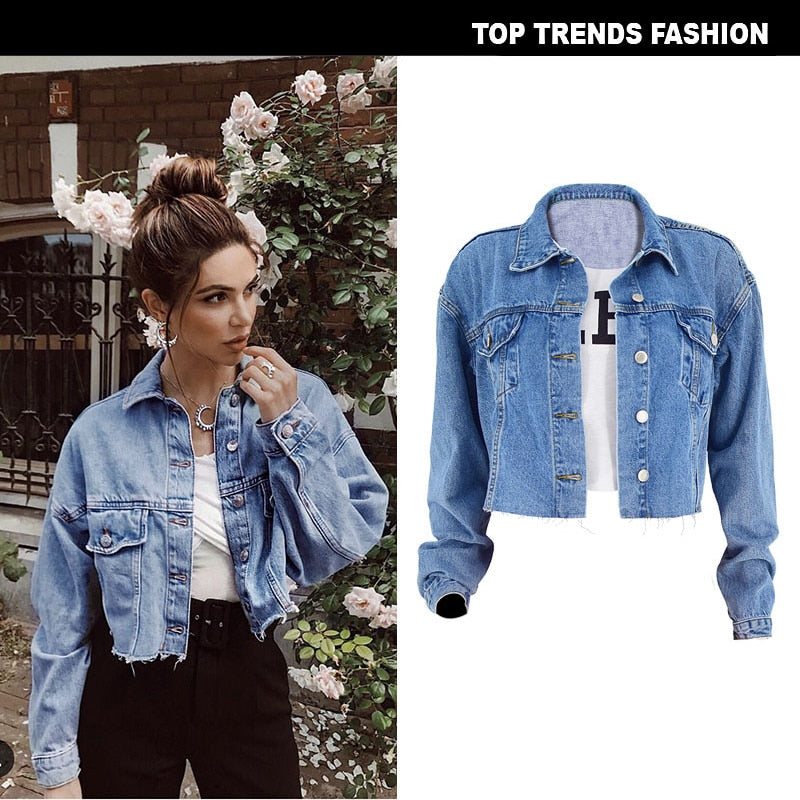 short jeans jacket for ladies