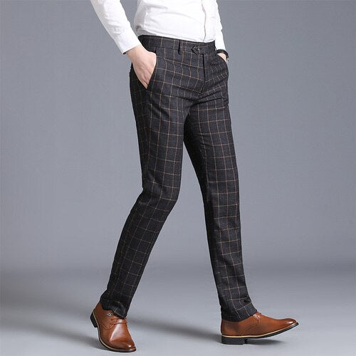 plaid formal pants