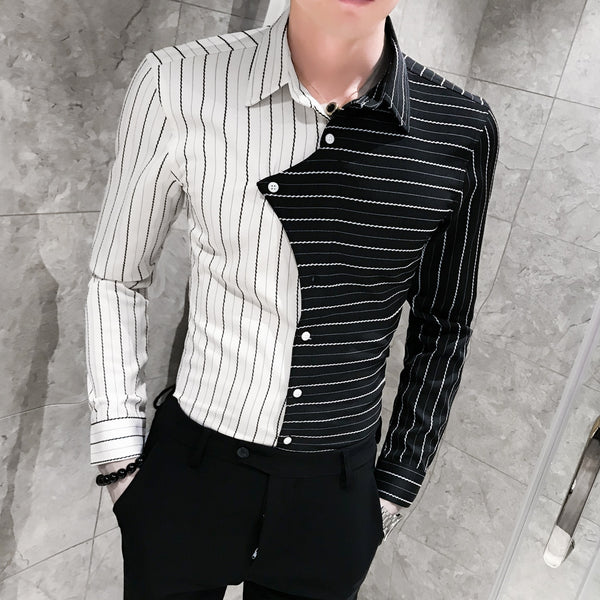 black and white men's casual outfit