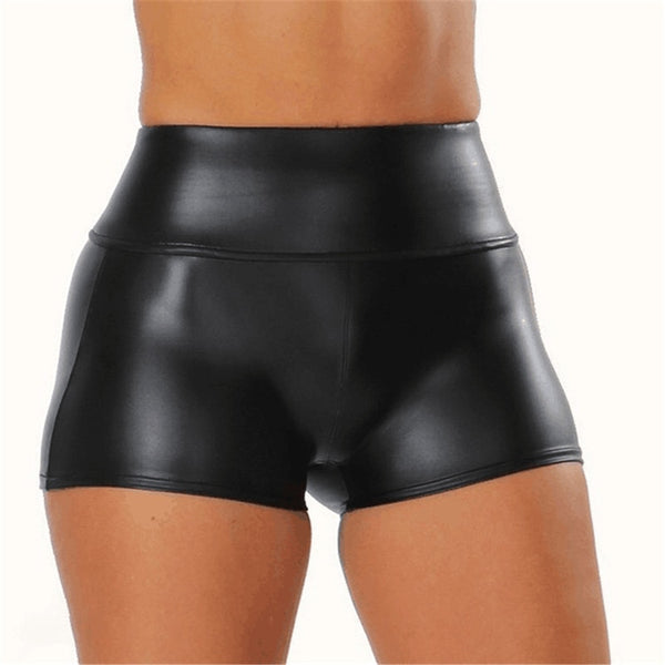 black high waisted hot shorts