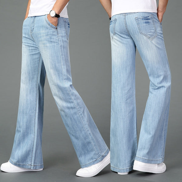 mens wide leg jeans for sale