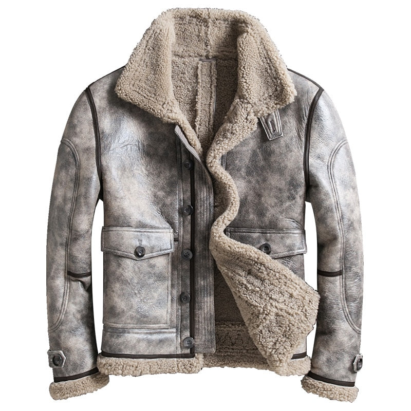 short sheepskin jacket