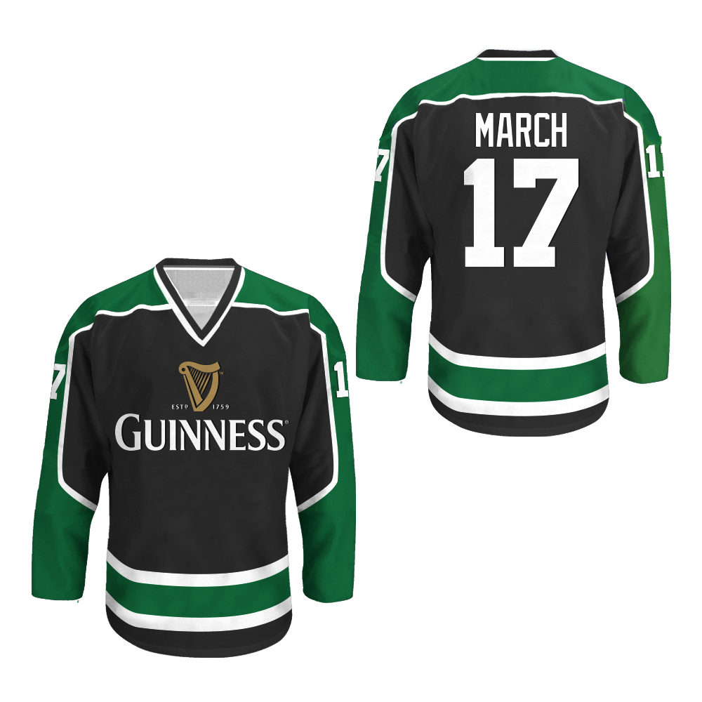 guinness hockey jersey march 17