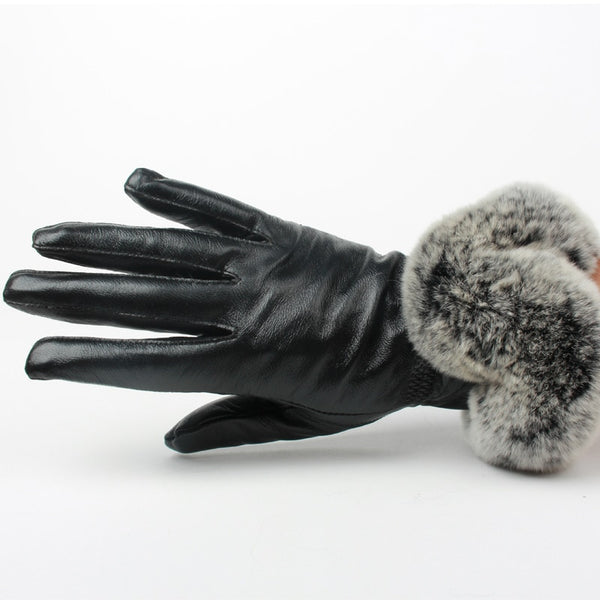 real rabbit fur gloves