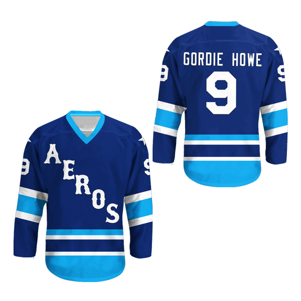 gordie howe houston aeros jersey