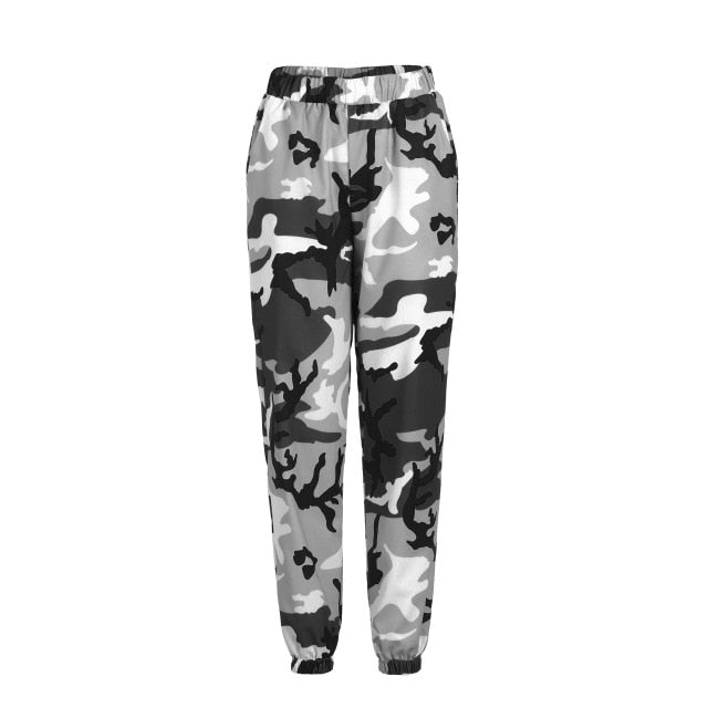 black and white camo cargo pants womens