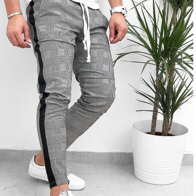 men's plaid joggers