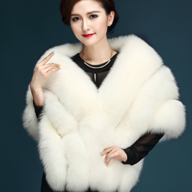 faux fur wedding bolero