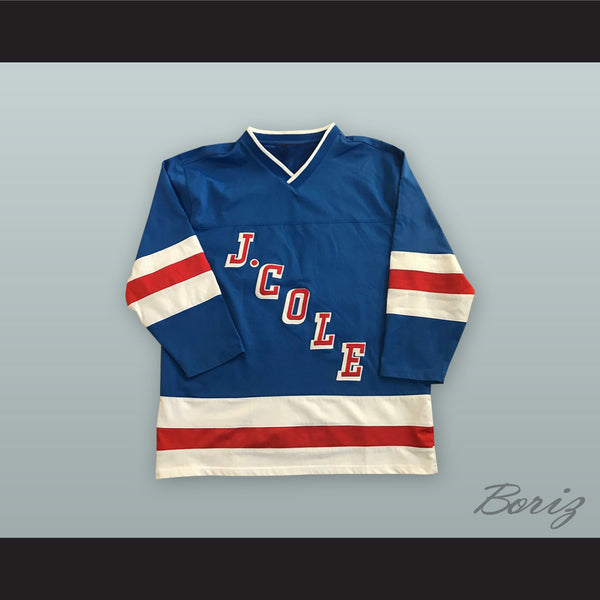 blue hockey jersey