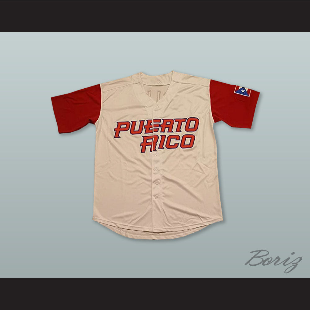 tan baseball jersey