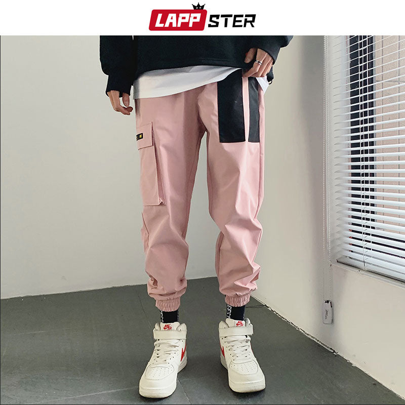 mens patchwork joggers