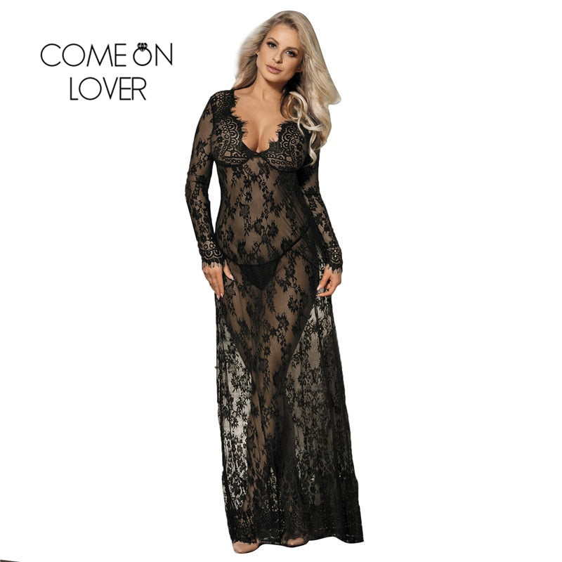 long black nightgown with sleeves