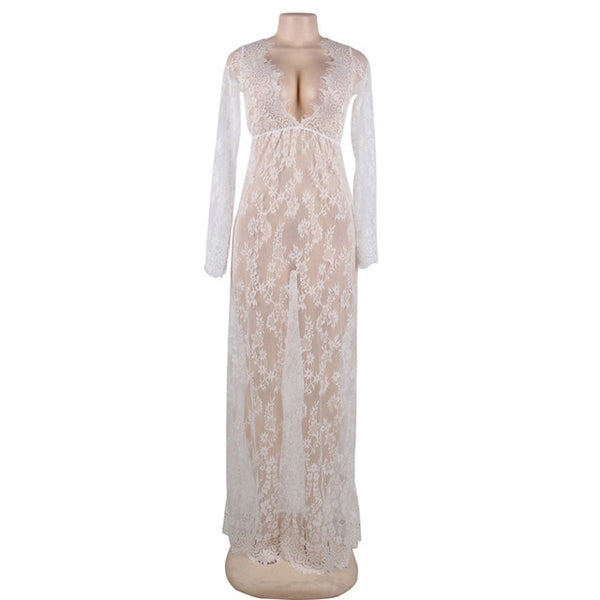 sheer long nightgown