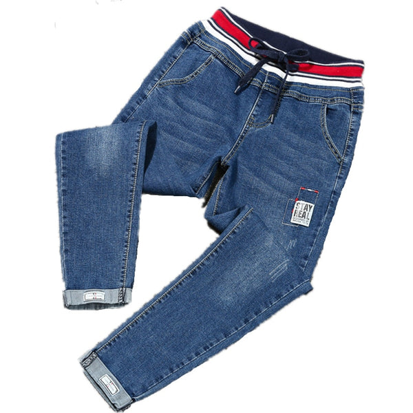 womens jeans with elastic cuffs