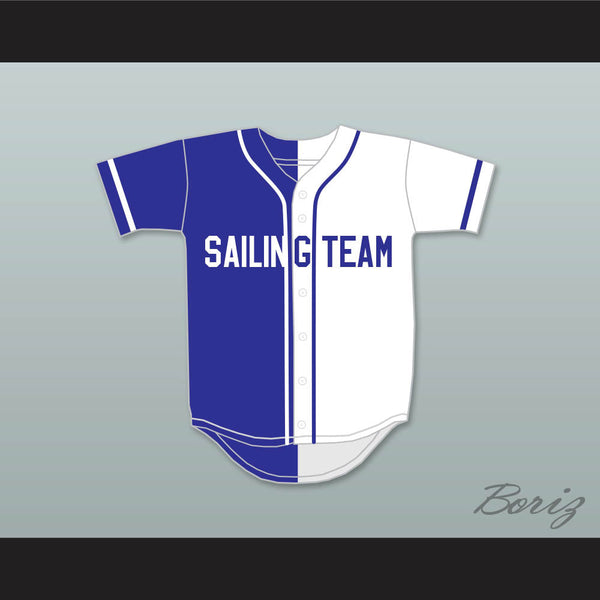 blue and white baseball jersey