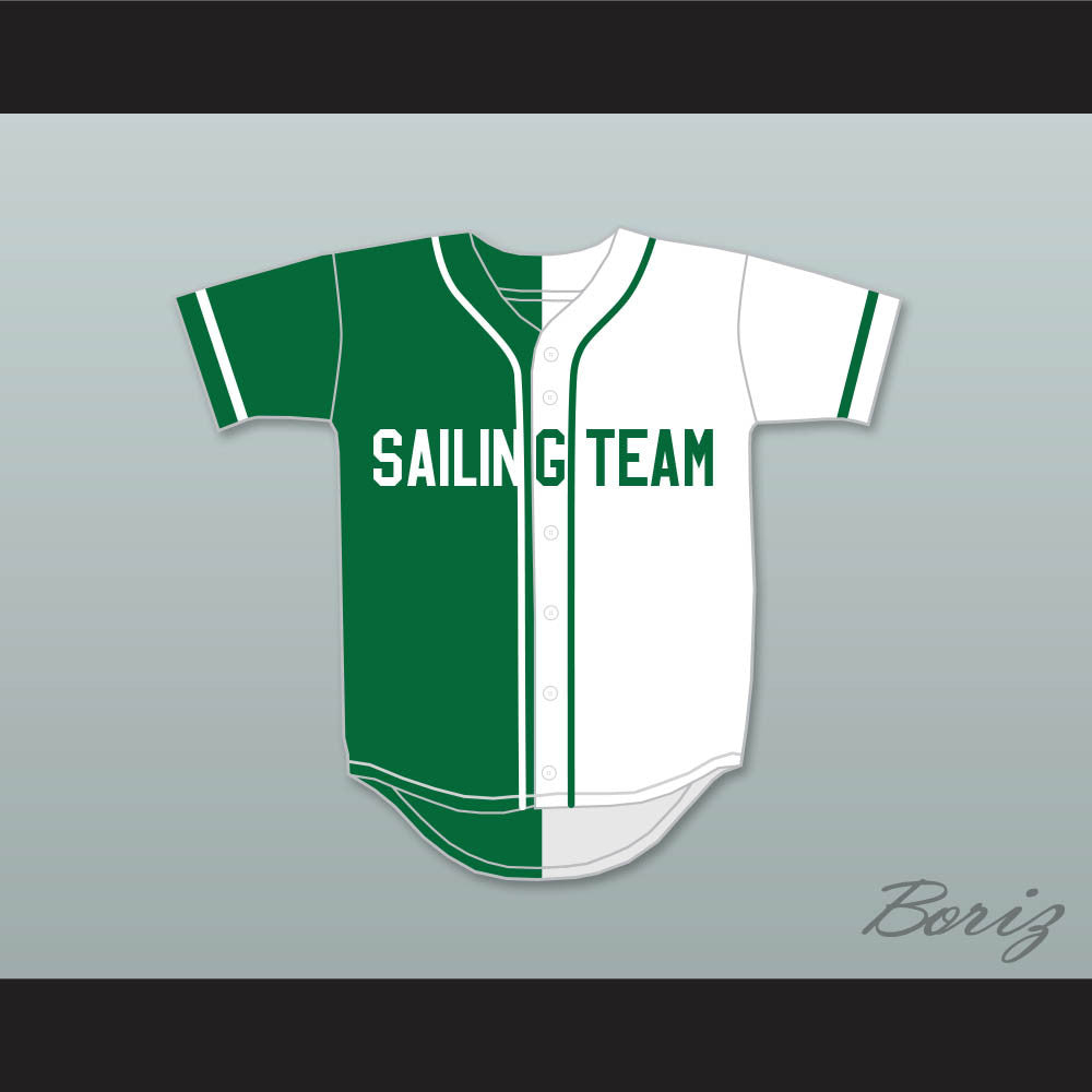 green and white baseball jersey