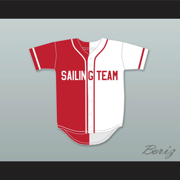 red white baseball jersey