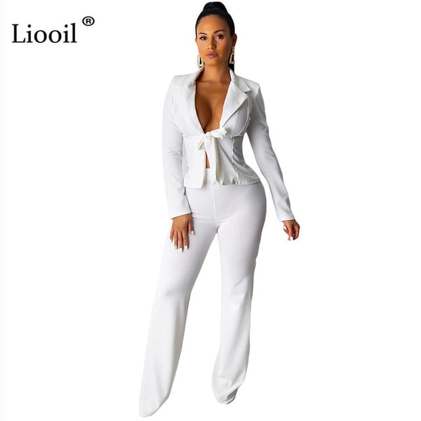 all white womens pants suit