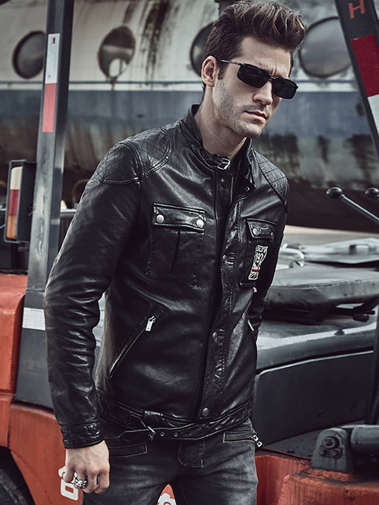 outdoor leather jacket