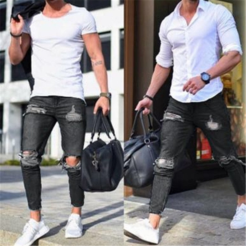 mens jeans slim fit ripped