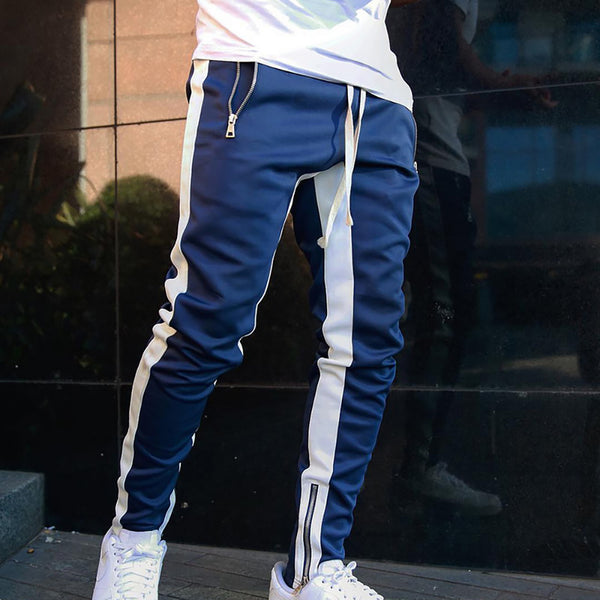 mens jogger pants with stripe