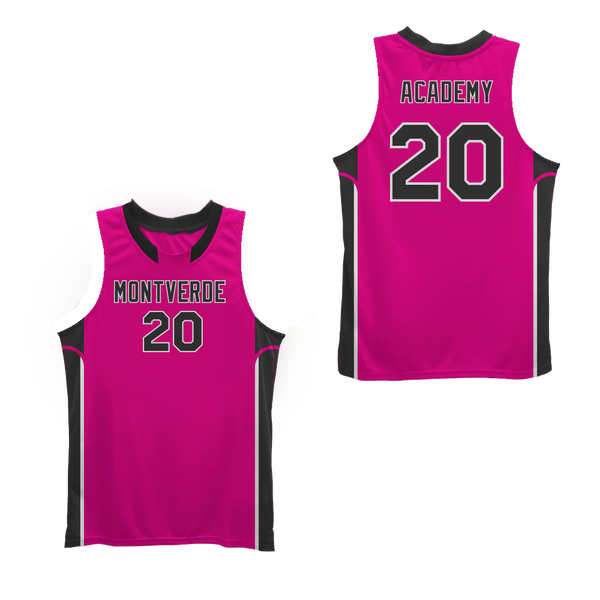 black and pink basketball jersey