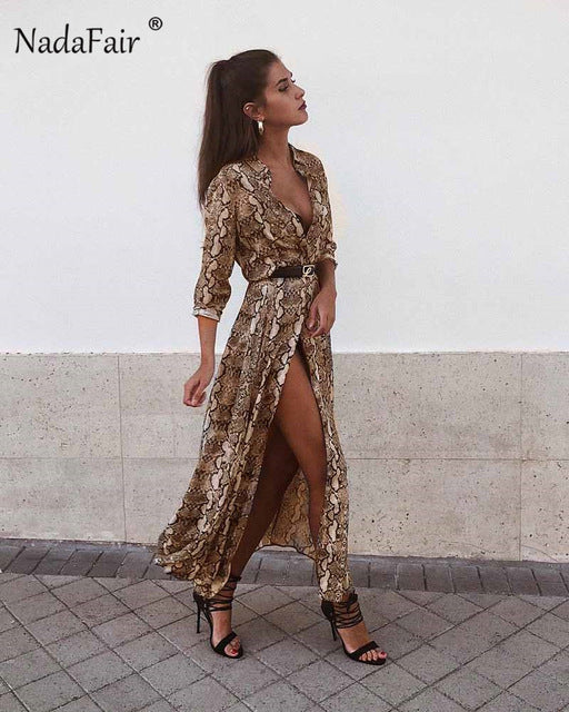 long dress animal print