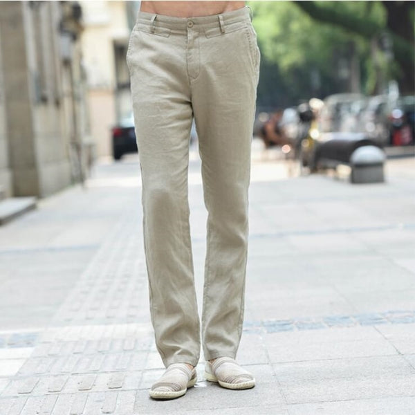 mens summer linen trousers