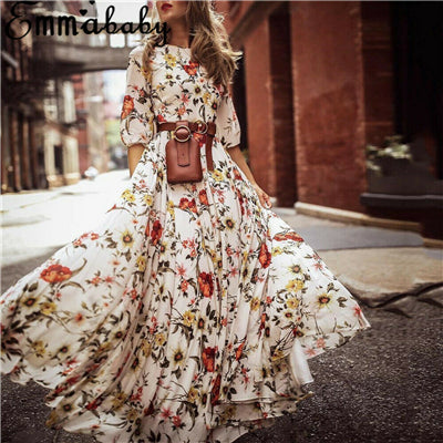 shein long floral dress