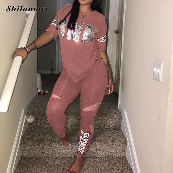 Plus Size Pink Jogging Suit 2024