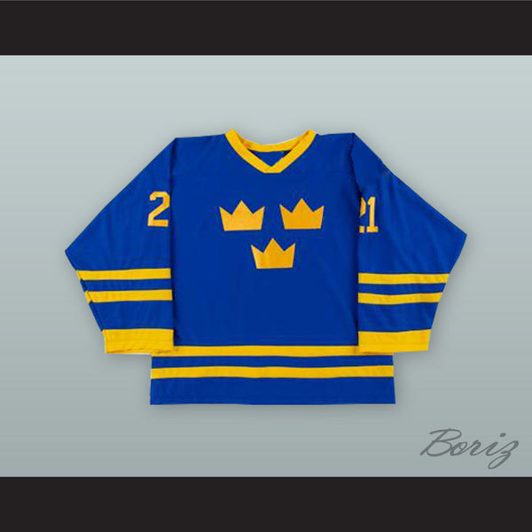 Sweden National Team Blue Hockey Jersey 