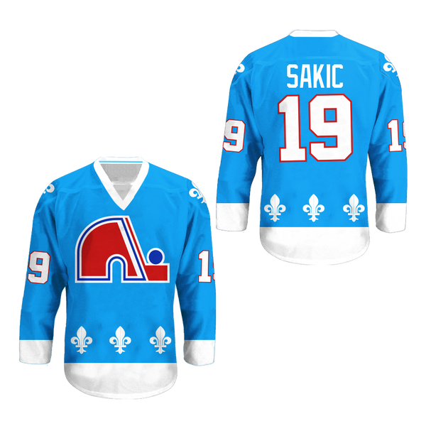 sakic nordiques jersey