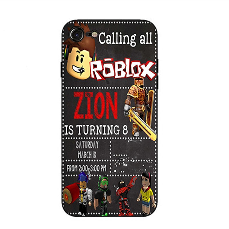 Roblox Game Hard And Transparent Phone Case For Iphone 6 6s 7 8 Plus X Borizcustom - roblox phone case iphone 8