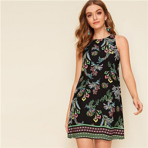 round neck summer dress