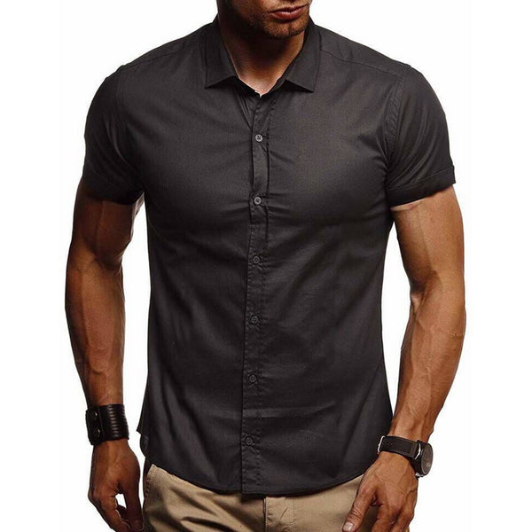 Shujin 19 Mode Marke Designer Shirt Herren Sommer Einfarbig Kurzarm Borizcustom