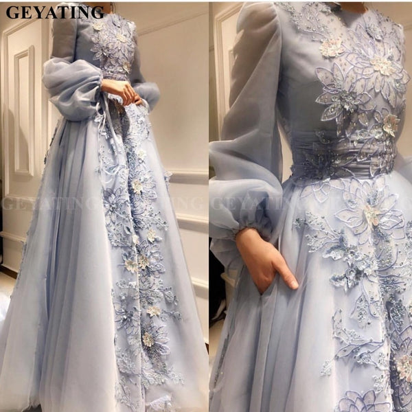 3d floral long dress